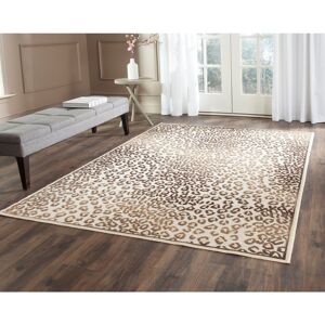 SAFAVIEH Paradise Irana Leopard Viscose Rug Creme 5'3 SAFAVIEH Paradise Irana Leopard Viscose Rug Creme 5'3