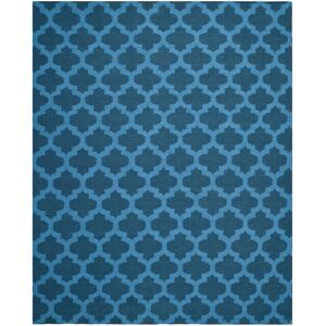 SAFAVIEH Handmade Flatweave Dhurries Lyndia Modern Moroccan Wool Rug Ink/Blue 8' x 10' SAFAVIEH Handmade Flatweave Dhurries Lyndia Modern Moroccan Wool Rug Ink/Blue 8' x 10'