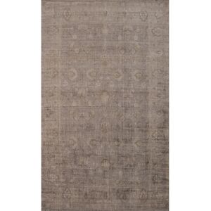 Rug Source Hand-knotted Transitional Silk Carpet Grey Oushak Rug Floral Area Rug - 7' 11'' X 5' 7'' Grey 7' 11'' X 5' 7'' Rug Source Hand-knotted Transitional Silk Carpet Grey Oushak Rug Floral Area Rug - 7' 11'' X 5' 7'' Grey 7' 11'' X 5' 7''