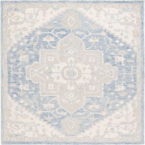 Lauren Ralph Lauren Handmade Gunnhild Wool Rug. Blue/Ivory 7' Square Lauren Ralph Lauren Handmade Gunnhild Wool Rug. Blue/Ivory 7' Square