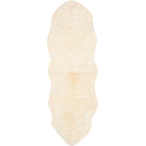 SAFAVIEH Handmade Sheepskin Aybek Genuine Pelt Rug Natural/White 2' x 9' Runner SAFAVIEH Handmade Sheepskin Aybek Genuine Pelt Rug Natural/White 2' x 9' Runner