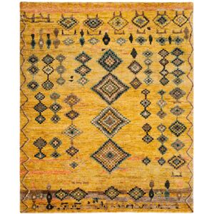 SAFAVIEH Hand-knotted Tangier Orly Modern Wool Rug Gold 8' x 10' SAFAVIEH Hand-knotted Tangier Orly Modern Wool Rug Gold 8' x 10'