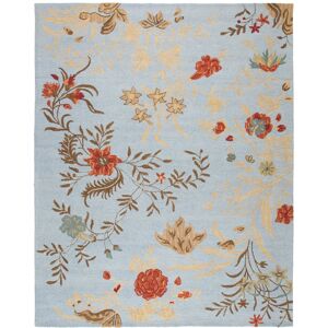 SAFAVIEH Handmade Blossom Edwina Modern Floral Wool Rug Blue/Multi 8' x 10' SAFAVIEH Handmade Blossom Edwina Modern Floral Wool Rug Blue/Multi 8' x 10'