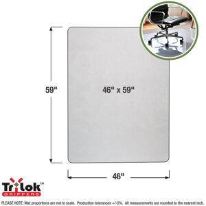 Floortex Cleartex® TrYlok® Vinyl Rectangular Chair Mat for Low Pile Carpets up to 1/4 46 47.0 In. L X 29.0 In. W X 0.09 In. D Floortex Cleartex® TrYlok® Vinyl Rectangular Chair Mat for Low Pile Carpets up to 1/4 46 47.0 In. L X 29.0 In. W X 0.09 In. D