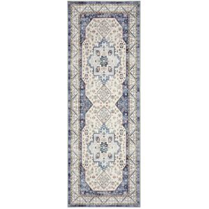 Garvee Vintage Boho Area Rug, Non-Slip, Short Pile Carpet for Living Room Blue 2*6ft Garvee Vintage Boho Area Rug, Non-Slip, Short Pile Carpet for Living Room Blue 2*6ft