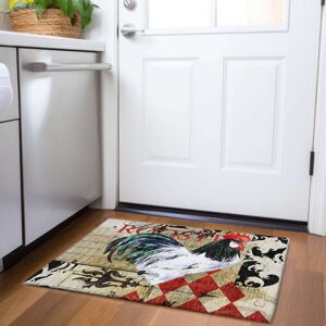 Addison Rugs Premium Washable Super Soft Farmhouse Rooster Mayfield Rug Multi 1' 8 Addison Rugs Premium Washable Super Soft Farmhouse Rooster Mayfield Rug Multi 1' 8