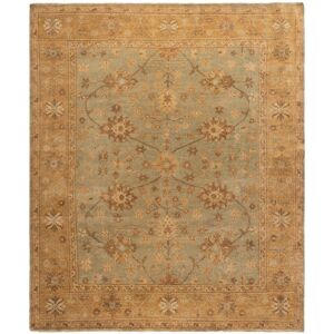 SAFAVIEH Couture Hand-knotted Oushak Fryni Traditional Oriental Wool Rug with Fringe Light Blue/Gold 12' x 18' SAFAVIEH Couture Hand-knotted Oushak Fryni Traditional Oriental Wool Rug with Fringe Light Blue/Gold 12' x 18'