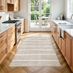 Farfarview Modern Striped Area Rugs, Washable Soft Chenille Non-Slip Indoor Carpet Brown 3' x 5' 60.0 In. L X 36.0 In. W Farfarview Modern Striped Area Rugs, Washable Soft Chenille Non-Slip Indoor Carpet Brown 3' x 5' 60.0 In. L X 36.0 In. W