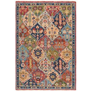 SAFAVIEH Hand-Knotted Samarkand Inocência Traditional Wool Rug Blue/Red 6' x 9' SAFAVIEH Hand-Knotted Samarkand Inocência Traditional Wool Rug Blue/Red 6' x 9'