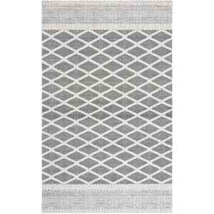 SAFAVIEH Handmade Marbella Theonia Geometric Wool Rug Ivory/Black 4' x 6' SAFAVIEH Handmade Marbella Theonia Geometric Wool Rug Ivory/Black 4' x 6'