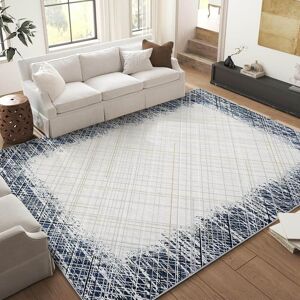 YUN Washable Area Rug ,Non Slip Low Pile Pearl Velvet Abstract Carpet, Modern Rug for Living Room Bedroom Blue 9' x 12' YUN Washable Area Rug ,Non Slip Low Pile Pearl Velvet Abstract Carpet, Modern Rug for Living Room Bedroom Blue 9' x 12'
