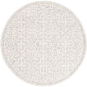 Lauren Ralph Lauren Handmade Merje Casual Wool Rug Grey/Ivory 7' Round Lauren Ralph Lauren Handmade Merje Casual Wool Rug Grey/Ivory 7' Round