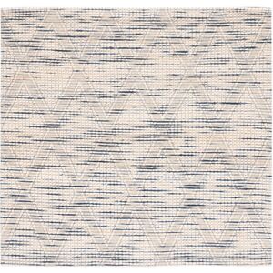 SAFAVIEH Handmade Marbella Nver Modern & Contemporary Wool Rug Ivory/Blue 6' Square SAFAVIEH Handmade Marbella Nver Modern & Contemporary Wool Rug Ivory/Blue 6' Square