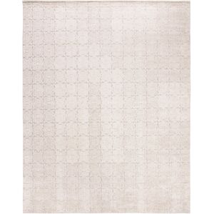 SAFAVIEH Handmade Mirage Maysun Modern Abstract Viscose Rug Silver 9' x 12' SAFAVIEH Handmade Mirage Maysun Modern Abstract Viscose Rug Silver 9' x 12'