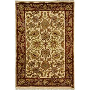 SAFAVIEH Hand-knotted Dynasty Kerri Traditional Oriental Wool Rug with Fringe Ivory/Red 4' x 6' SAFAVIEH Hand-knotted Dynasty Kerri Traditional Oriental Wool Rug with Fringe Ivory/Red 4' x 6'