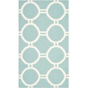SAFAVIEH Handmade Flatweave Dhurries Candyce Modern Moroccan Wool Rug Light Blue/Ivory 2'6 SAFAVIEH Handmade Flatweave Dhurries Candyce Modern Moroccan Wool Rug Light Blue/Ivory 2'6