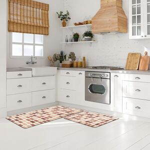 Ray Star Neutral Brown Grid Kitchen Mat Brown 31.50''X20.00''X0.30'' Ray Star Neutral Brown Grid Kitchen Mat Brown 31.50''X20.00''X0.30''