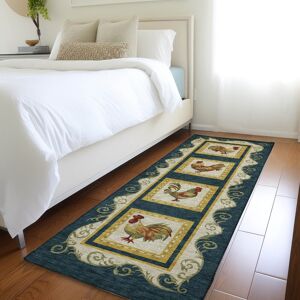 Addison Rugs Premium Washable Super Soft Rooster Panel Mayfield Rug Multi 2' 3 Addison Rugs Premium Washable Super Soft Rooster Panel Mayfield Rug Multi 2' 3