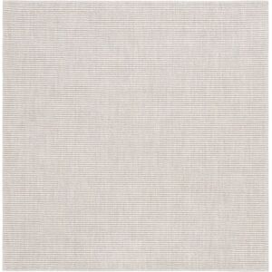 SAFAVIEH Handmade Himalaya Mayyadah Solid Wool Rug Light Grey 6' Square SAFAVIEH Handmade Himalaya Mayyadah Solid Wool Rug Light Grey 6' Square