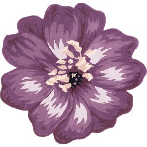 SAFAVIEH Handmade Novelty Gwladys Floral Wool Rug Lilac 5' Round SAFAVIEH Handmade Novelty Gwladys Floral Wool Rug Lilac 5' Round