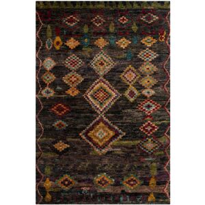 SAFAVIEH Hand-knotted Tangier Orly Modern Wool Rug Black 5' x 8' SAFAVIEH Hand-knotted Tangier Orly Modern Wool Rug Black 5' x 8'