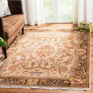 SAFAVIEH Couture Hand-knotted Royal Kerman Roselle Traditional Oriental Wool Rug with Fringe Beige/Tan 9' x 12' SAFAVIEH Couture Hand-knotted Royal Kerman Roselle Traditional Oriental Wool Rug with Fringe Beige/Tan 9' x 12'