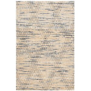 SAFAVIEH Handmade Marbella Nver Modern & Contemporary Wool Rug Ivory/Blue 3' x 5' SAFAVIEH Handmade Marbella Nver Modern & Contemporary Wool Rug Ivory/Blue 3' x 5'