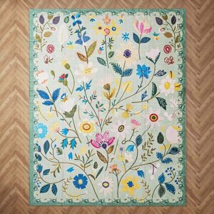 Maxax Nature Floral Non-Slip Machine Washable Colorful Modern Area Rug Green Rectangle 3' x 5' Maxax Nature Floral Non-Slip Machine Washable Colorful Modern Area Rug Green Rectangle 3' x 5'