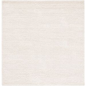 Lauren Ralph Lauren Handmade Carisbrooke Solid Wool Rug Cream 6' Square Lauren Ralph Lauren Handmade Carisbrooke Solid Wool Rug Cream 6' Square