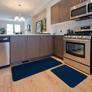 Beverly Rug Non Slip Washable Kitchen Rugs and Mats 2 Piece Set, 48 Denim Blue Set of 2 Beverly Rug Non Slip Washable Kitchen Rugs and Mats 2 Piece Set, 48 Denim Blue Set of 2