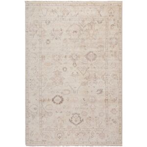 SAFAVIEH Couture Hand-Knotted Oushak Leonilia Traditional Wool Rug Beige/Light Grey 6' x 9' SAFAVIEH Couture Hand-Knotted Oushak Leonilia Traditional Wool Rug Beige/Light Grey 6' x 9'