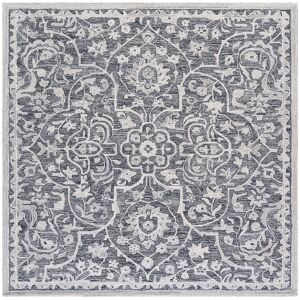Lauren Ralph Lauren Handmade Megha Transitional Wool Rug Black/Ivory 7' Square Lauren Ralph Lauren Handmade Megha Transitional Wool Rug Black/Ivory 7' Square