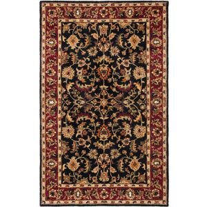 SAFAVIEH Heritage Krysta Hand-tufted Wool Traditional Area Rug Black/Red 5' x 8' SAFAVIEH Heritage Krysta Hand-tufted Wool Traditional Area Rug Black/Red 5' x 8'