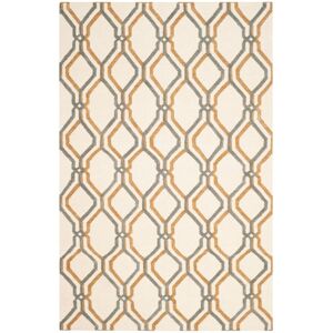 SAFAVIEH Handmade Flatweave Dhurries Janeen Modern Wool Rug Ivory/Black 4' x 6' SAFAVIEH Handmade Flatweave Dhurries Janeen Modern Wool Rug Ivory/Black 4' x 6'