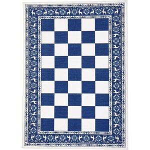 YUN Runner Rug, Washable Christmas Checkered Rug, Non Slip Low Pile Carpet for Entryway or Kitchen Blue 5'x7' YUN Runner Rug, Washable Christmas Checkered Rug, Non Slip Low Pile Carpet for Entryway or Kitchen Blue 5'x7'
