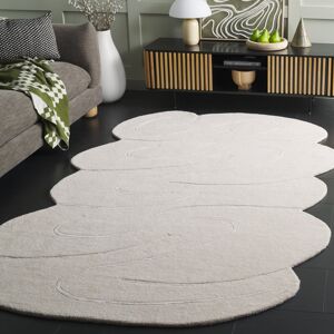 SAFAVIEH Handmade Novelty Mohigul Wool Rug Ivory 6' x 9' Rectangle Scallop SAFAVIEH Handmade Novelty Mohigul Wool Rug Ivory 6' x 9' Rectangle Scallop