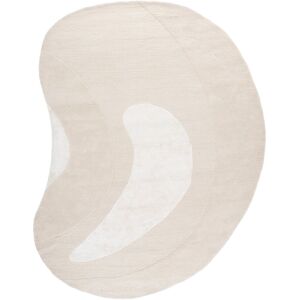 SAFAVIEH Handmade Novelty Dirksje Modern Wool Rug Ivory/Beige 8' x 10' Rectangle-Scallop SAFAVIEH Handmade Novelty Dirksje Modern Wool Rug Ivory/Beige 8' x 10' Rectangle-Scallop