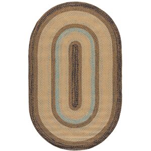 SAFAVIEH Handmade Braided Jemima Country Rug Brown/Navy 4' x 6' Oval SAFAVIEH Handmade Braided Jemima Country Rug Brown/Navy 4' x 6' Oval