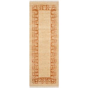 SAFAVIEH Couture Hand-knotted Peshawar Nahne Traditional Oriental Vegetable Dye Wool Rug with Fringe Ivory/Gold 3' x 8' Runner SAFAVIEH Couture Hand-knotted Peshawar Nahne Traditional Oriental Vegetable Dye Wool Rug with Fringe Ivory/Gold 3' x 8' Runner