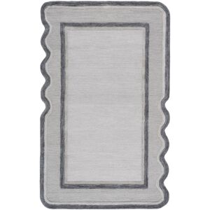 Martha Stewart by SAFAVIEH Handmade Hava Wool Rug Grey/Ivory 3' x 5' Rectangle-Scallop Martha Stewart by SAFAVIEH Handmade Hava Wool Rug Grey/Ivory 3' x 5' Rectangle-Scallop