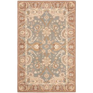 SAFAVIEH Handmade Anatolia Mariah Traditional Oriental Hand-spun Wool Rug Teal/Camel 5' x 8' SAFAVIEH Handmade Anatolia Mariah Traditional Oriental Hand-spun Wool Rug Teal/Camel 5' x 8'