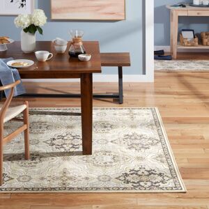 TOWN & COUNTRY EVERYDAY Avani Cottagecore Medallion Everwash Washable Non-Slip Backing Area Rug Beige 5' 2 TOWN & COUNTRY EVERYDAY Avani Cottagecore Medallion Everwash Washable Non-Slip Backing Area Rug Beige 5' 2