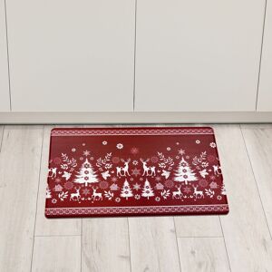 Northlight Reindeer and Snowflakes Kitchen Comfort Anti-Fatigue Christmas Floor Mat - 17.75 Red 17.75 Northlight Reindeer and Snowflakes Kitchen Comfort Anti-Fatigue Christmas Floor Mat - 17.75 Red 17.75