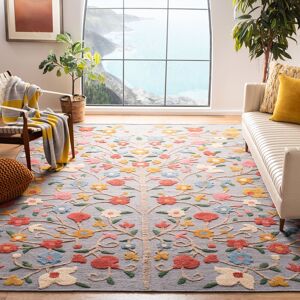 SAFAVIEH Hand-Knotted Kenya Liina Southwestern Tribal Wool Rug Grey/Pink 9' x 12' SAFAVIEH Hand-Knotted Kenya Liina Southwestern Tribal Wool Rug Grey/Pink 9' x 12'