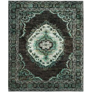 SAFAVIEH Hand-knotted Tangier Sanie Modern Wool Rug Chocolate/Aqua 8' x 10' SAFAVIEH Hand-knotted Tangier Sanie Modern Wool Rug Chocolate/Aqua 8' x 10'