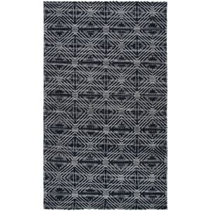 SAFAVIEH Handmade Marbella Cela Wool Rug Black/Ivory 4' x 6' SAFAVIEH Handmade Marbella Cela Wool Rug Black/Ivory 4' x 6'
