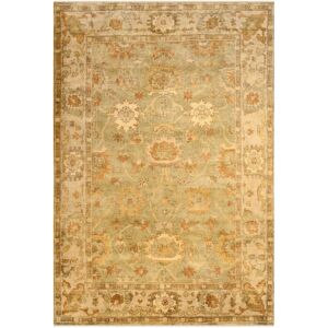 SAFAVIEH Couture Hand-knotted Oushak Mersiha Traditional Oriental Wool Rug with Fringe Green/Beige 6' x 9' SAFAVIEH Couture Hand-knotted Oushak Mersiha Traditional Oriental Wool Rug with Fringe Green/Beige 6' x 9'