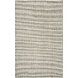 SAFAVIEH Handmade Himalaya Mayyadah Solid Wool Rug Light Grey 4' x 6' SAFAVIEH Handmade Himalaya Mayyadah Solid Wool Rug Light Grey 4' x 6'