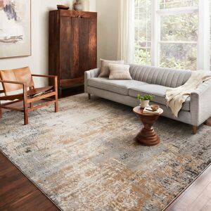 Alexander Home Charlotte Modern Abstract Area Rug Gold,Cream,Grey 2' 8 Alexander Home Charlotte Modern Abstract Area Rug Gold,Cream,Grey 2' 8