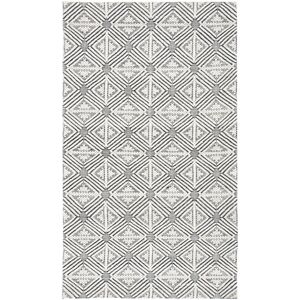 SAFAVIEH Handmade Marbella Cela Wool Rug Ivory/Black 4' x 6' SAFAVIEH Handmade Marbella Cela Wool Rug Ivory/Black 4' x 6'